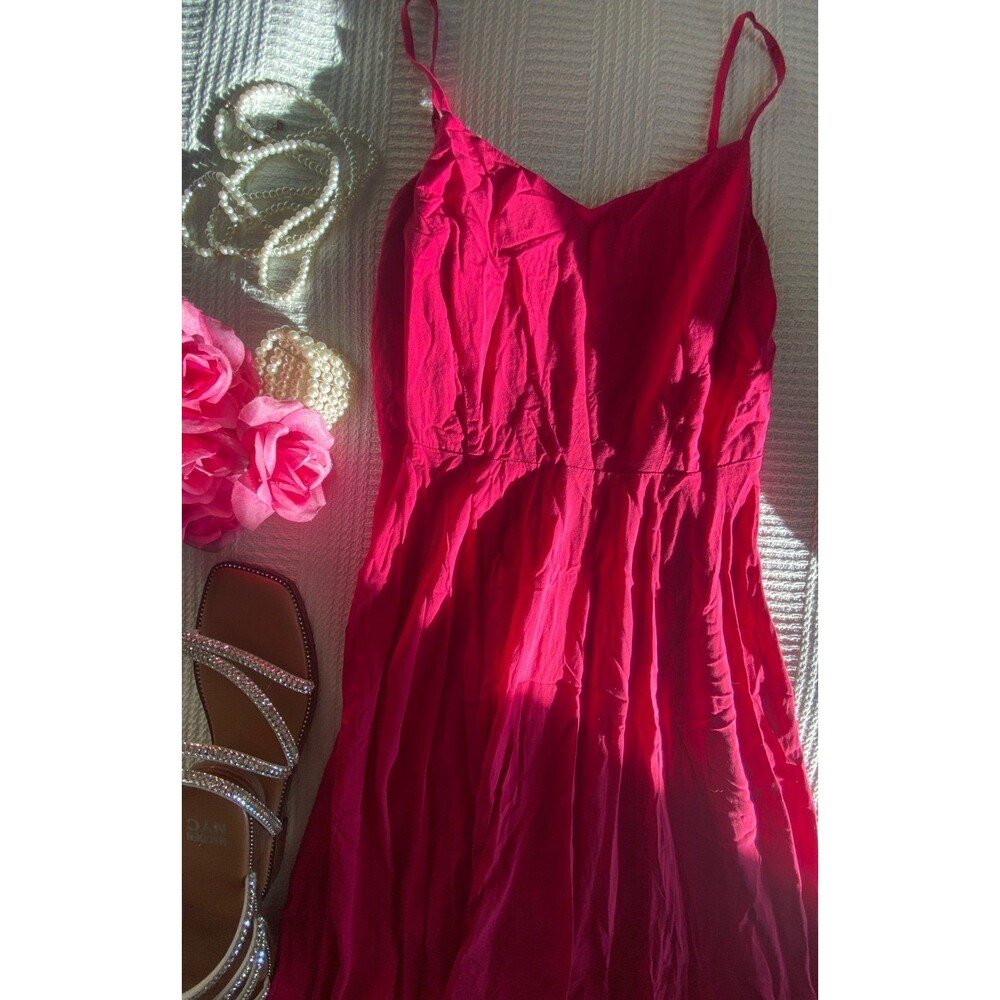 Old Navy - The Cami Dress hot pink w/ adjustable straps SMALL for summer NWOT